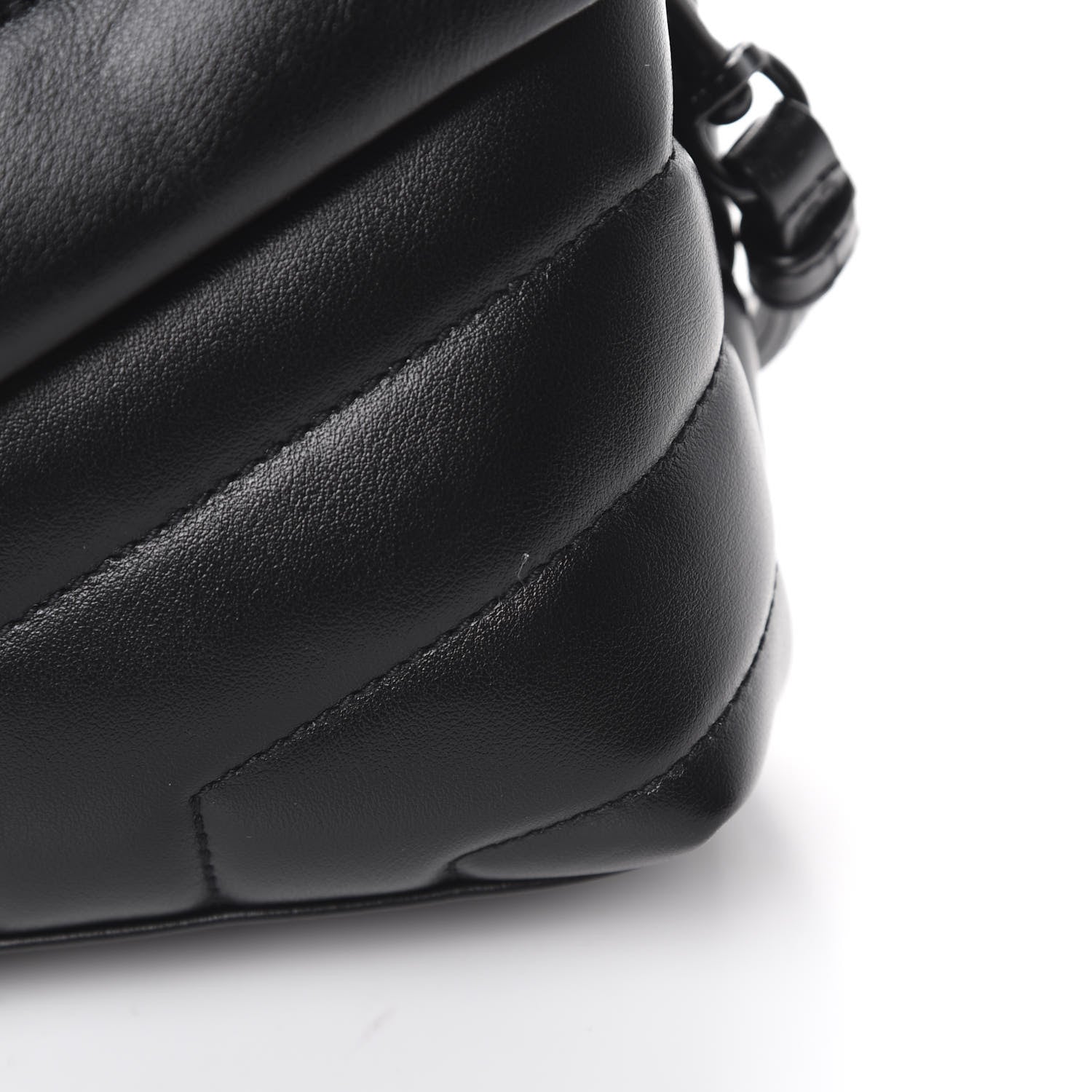 Saint Laurent Calfskin Y Quilted Monogram Toy Loulou Crossbody Bag Black 11 of 12