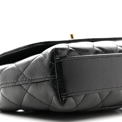 Chanel Caviar Quilted Coco Handle Clutch With Chain Black 9 of 11