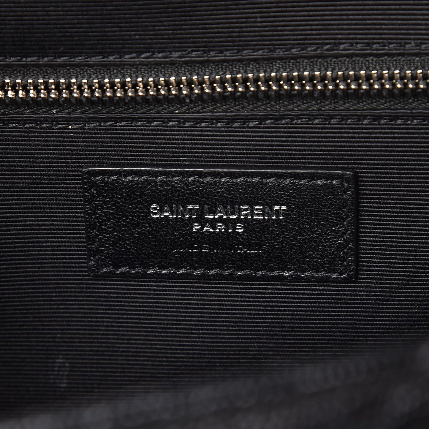 Grain De Poudre Textured Mixed Matelasse Large Triquilt Monogram Satchel Black
