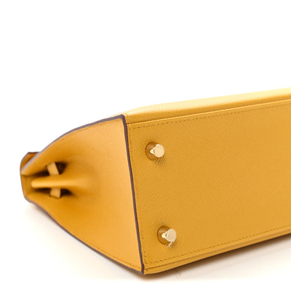 Hermes Epsom Kelly Sellier 25 Jaune Ambre 9 of 11