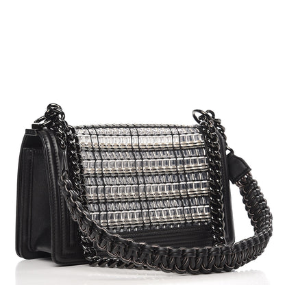 Chanel PVC Thread Woven Medium Boy Flap Black 3 of 9