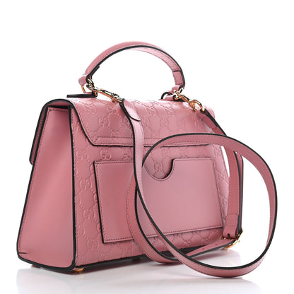 Gucci Guccissima Signature Small Padlock Top Handle Bag Rose Baby Candy 2 of 8