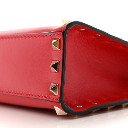 Valentino Garavani Vitello Medium Rockstud Flip Lock Crossbody Bag Rosso Valentino 9 of 9