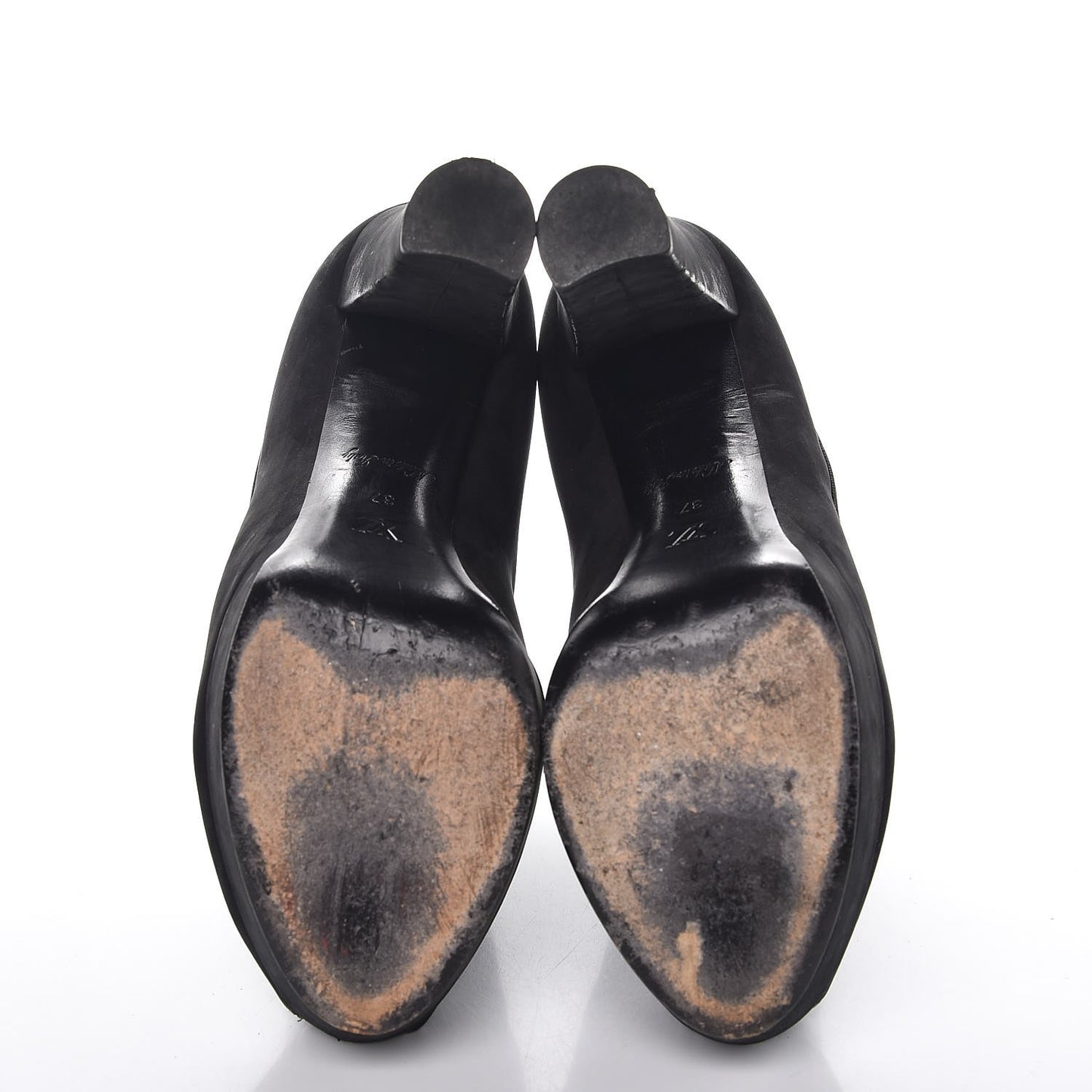 Suede Peep Toe Ankle Boots 37 Black