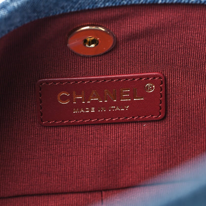 Chanel Denim Quilted Eyes On You Flap Blue 12 of 23