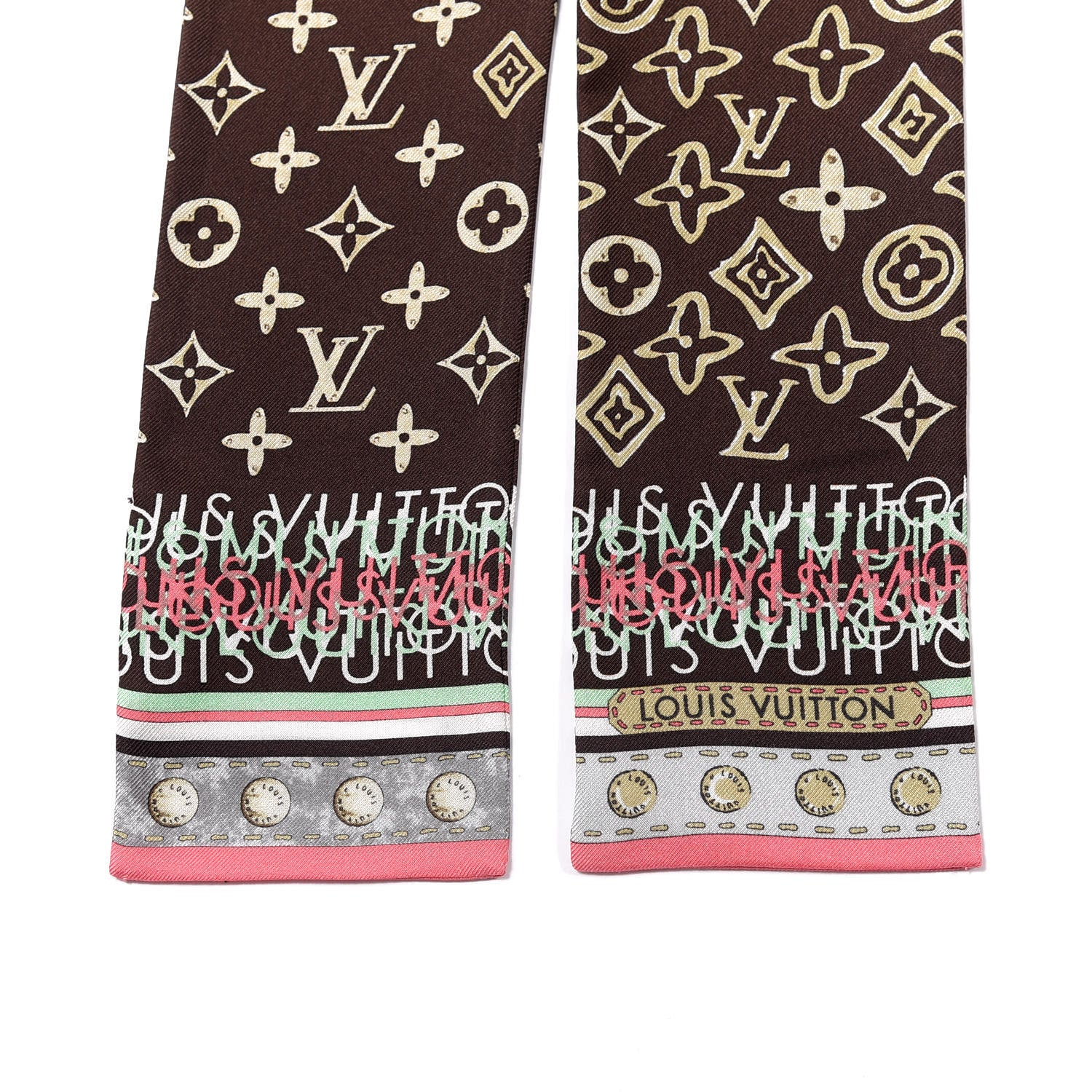 Louis Vuitton Silk Monogram Map Bandeau 4 of 4