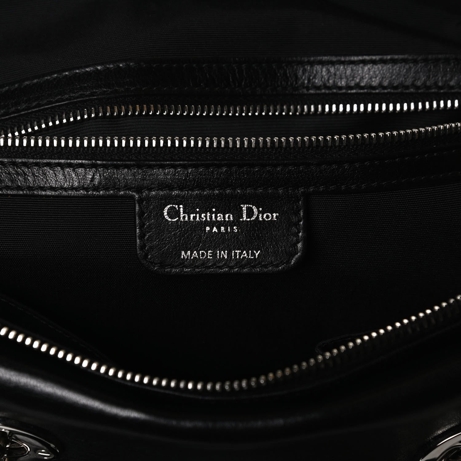 Christian Dior Lambskin Cannage Medium Granville Tote Black 5 of 14