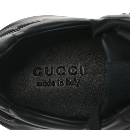 Gucci Dali Soft Calfskin Cut Out Interlocking G Womens Rhyton Sneakers 8.5 Black Ivoire 7 of 9