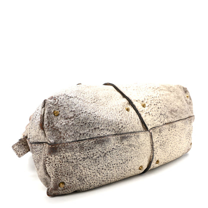 Chloe Metallic Pebbled Lambskin Medium Paddington Satchel Silver 4 of 9