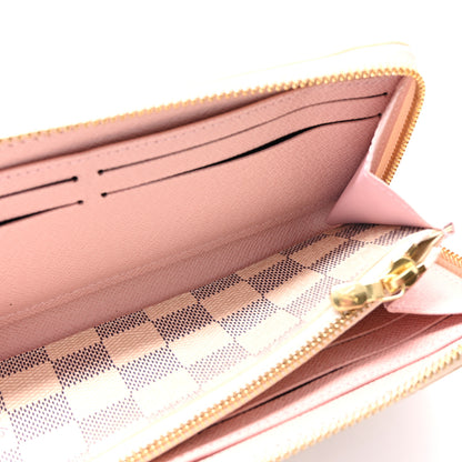 Louis Vuitton Damier Azur Clemence Wallet Rose Ballerine 5 of 7