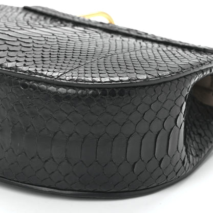 Chloe Snakeskin Drew Shoulder Bag Black 14 of 15