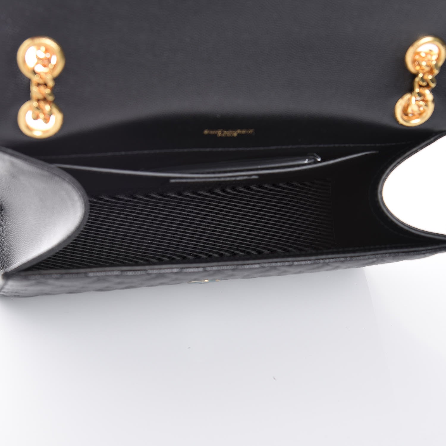 Saint Laurent Grain De Poudre Textured Mixed Matelasse Triquilt Medium Monogram Satchel Black 5 of 8