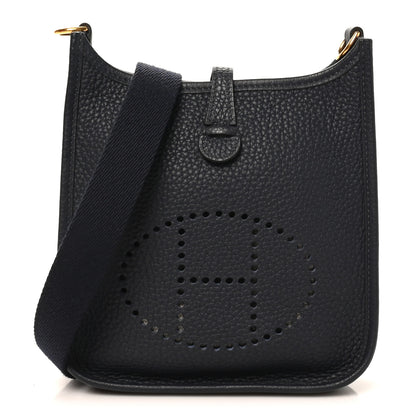 Hermes Taurillon Clemence Evelyne TPM Bleu Nuit Bleu Nuit 1 of 10