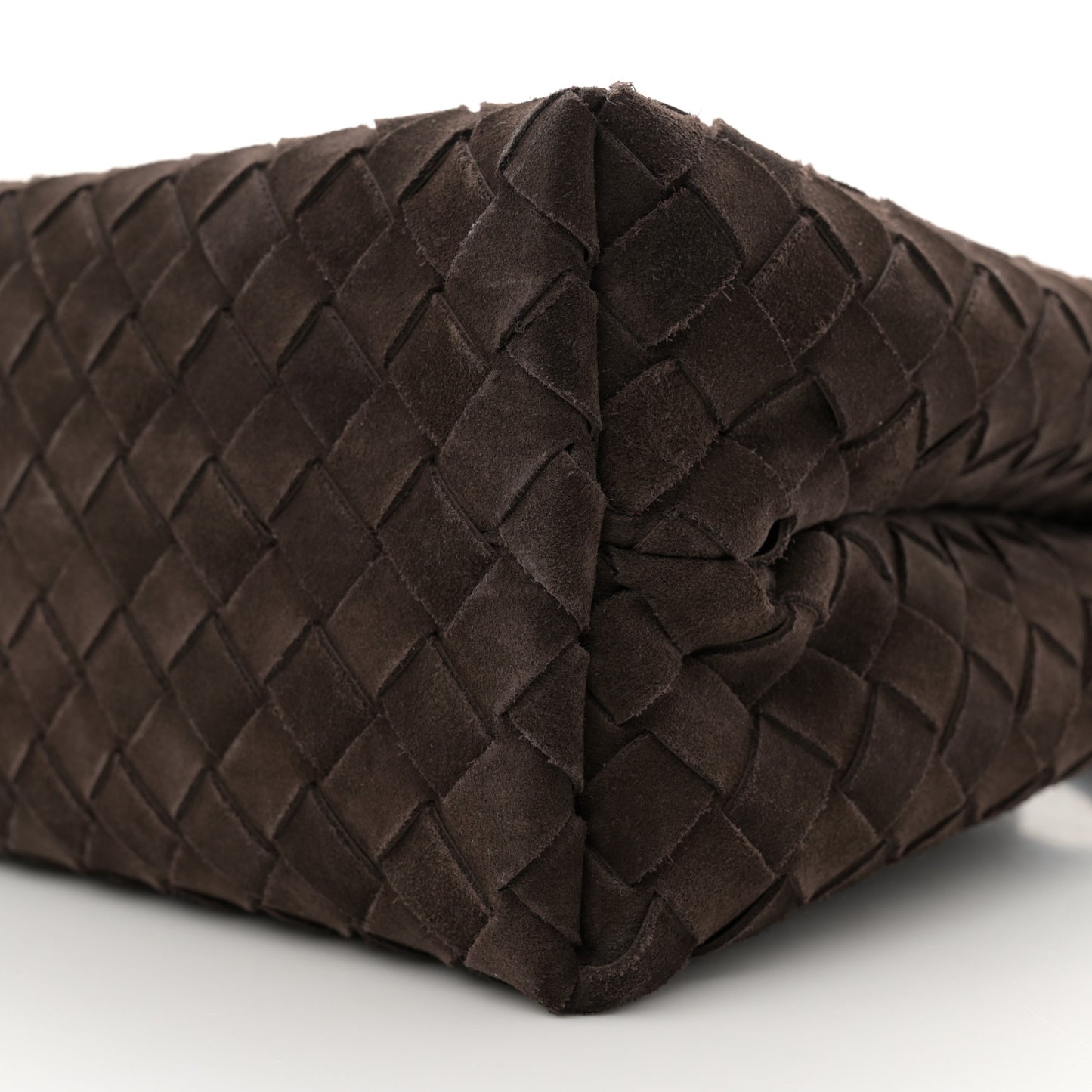 Suede Intrecciato Medium Andiamo Shoulder Bag Fondant