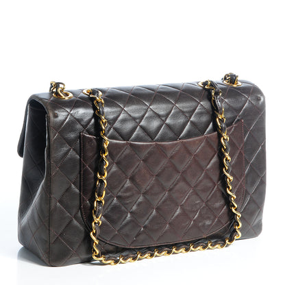 Chanel Lambskin Quilted XL Jumbo Flap Brown 3 of 10