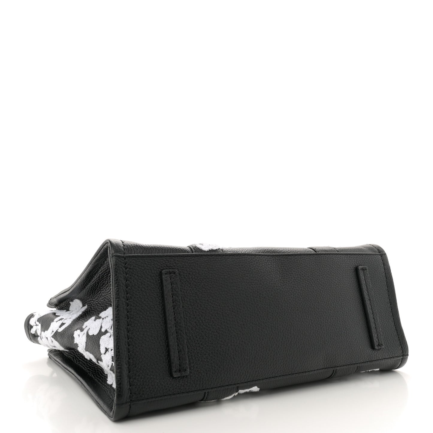 x Denim Tears Grained Calfskin Medium The Tote Bag Black