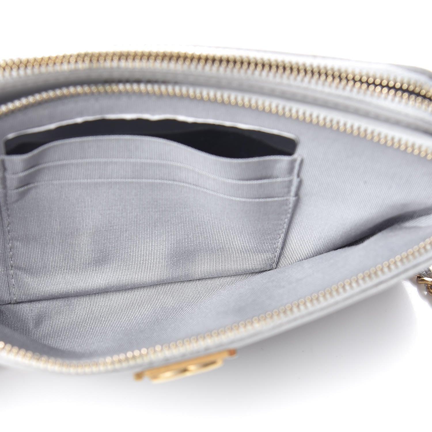 Chanel Caviar Quilted Small Boy Clutch With Chain Grey 7 of 14