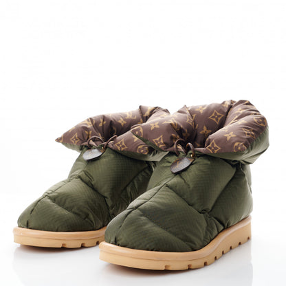 Louis Vuitton Nylon Monogram Pillow Comfort Ankle Boot 40 Khaki 3 of 7