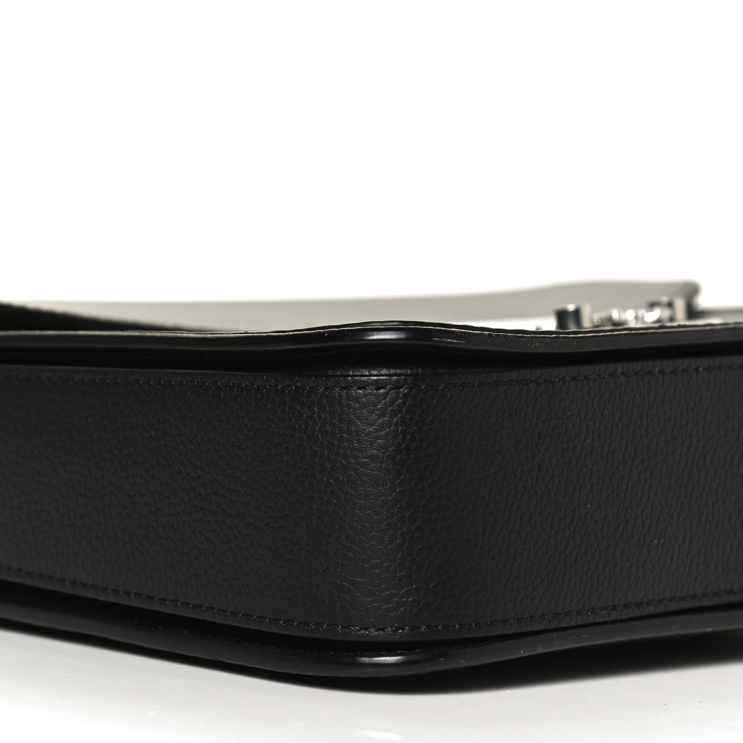 Visetos Calfskin Spot Park Avenue Medium Shoulder Bag Dark Grey Black
