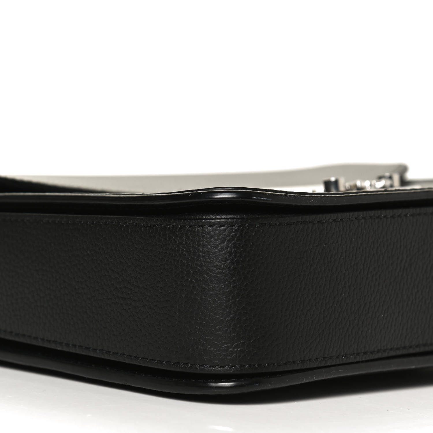 MCM Visetos Calfskin Spot Park Avenue Medium Shoulder Bag Dark Grey Black 9 of 10
