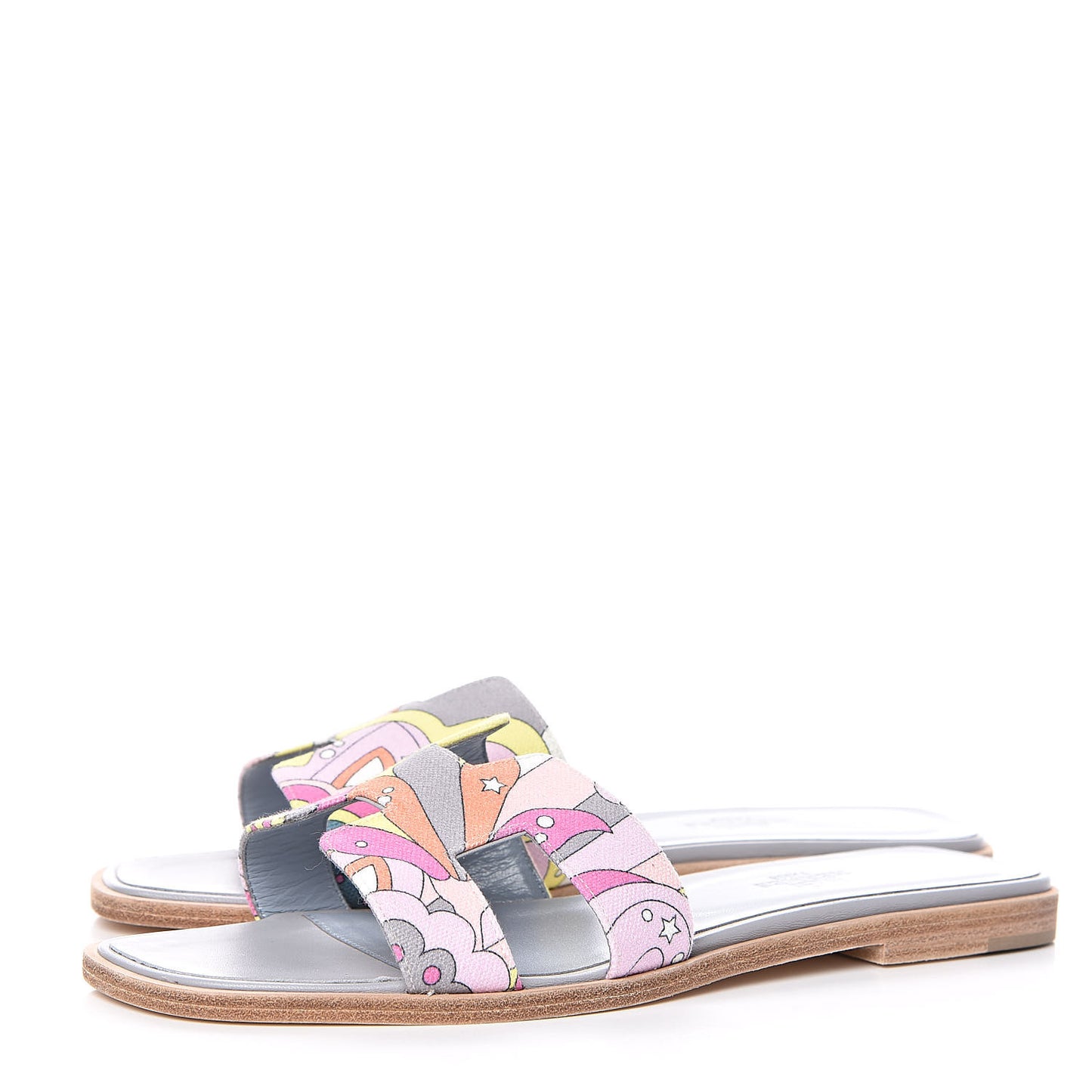 Canvas Faubourg Rainbow Oran Sandals 37.5 Multicolore Bleu Beton