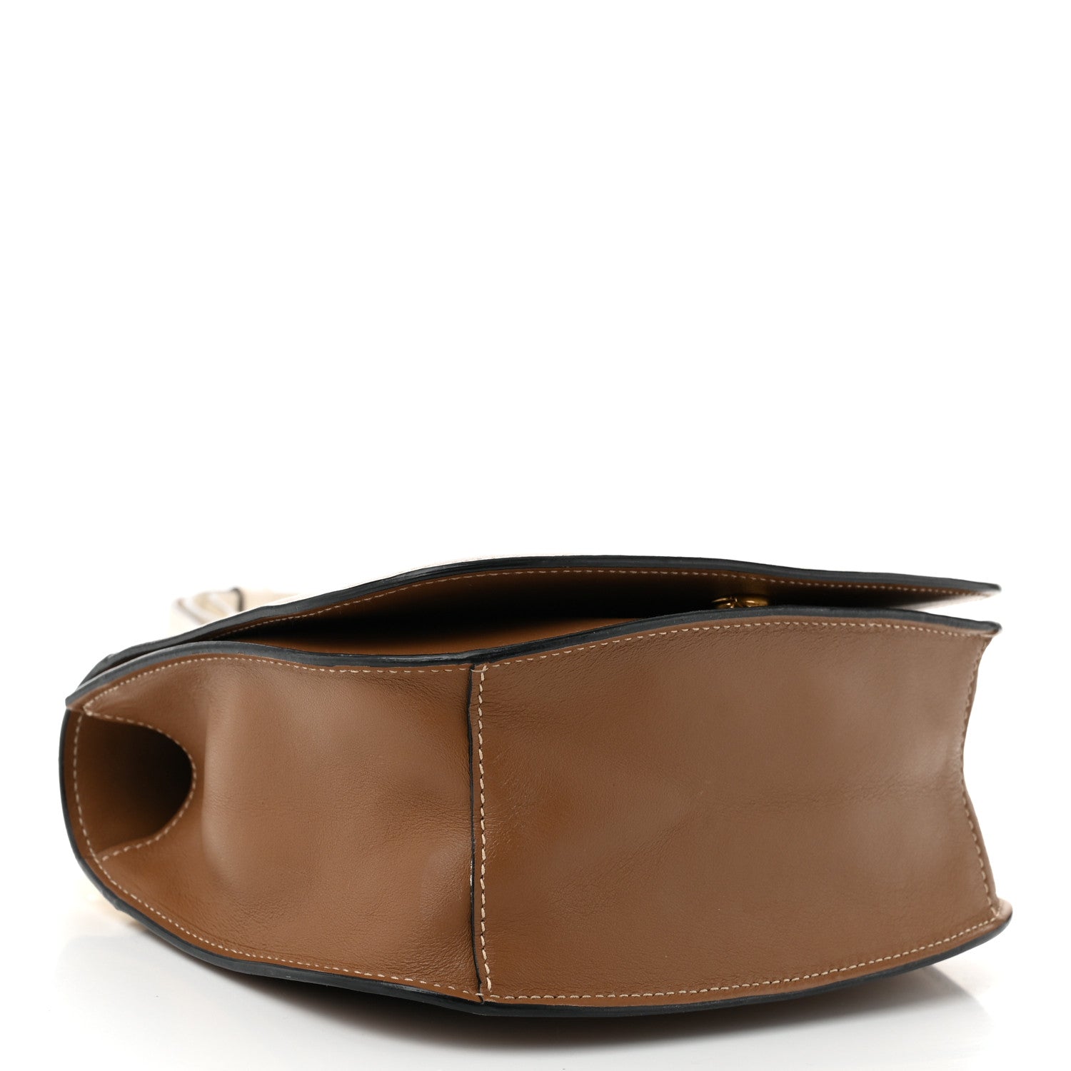 Prada City Calf Pionniere Saddle Bag Cannella White 4 of 11
