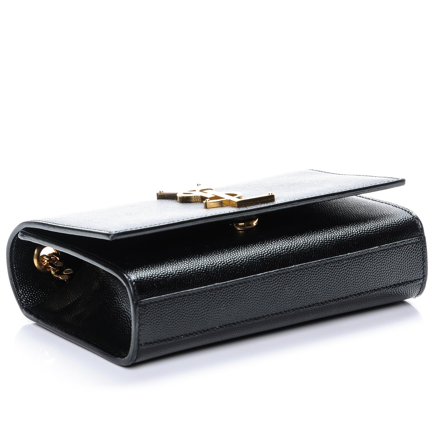 Saint Laurent Grain De Poudre Small Monogram Kate Satchel Black 4 of 7