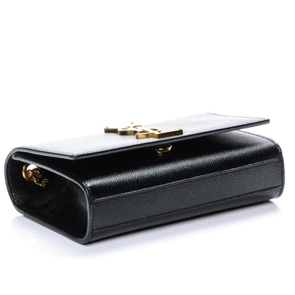 Saint Laurent Grain De Poudre Small Monogram Kate Satchel Black 4 of 7