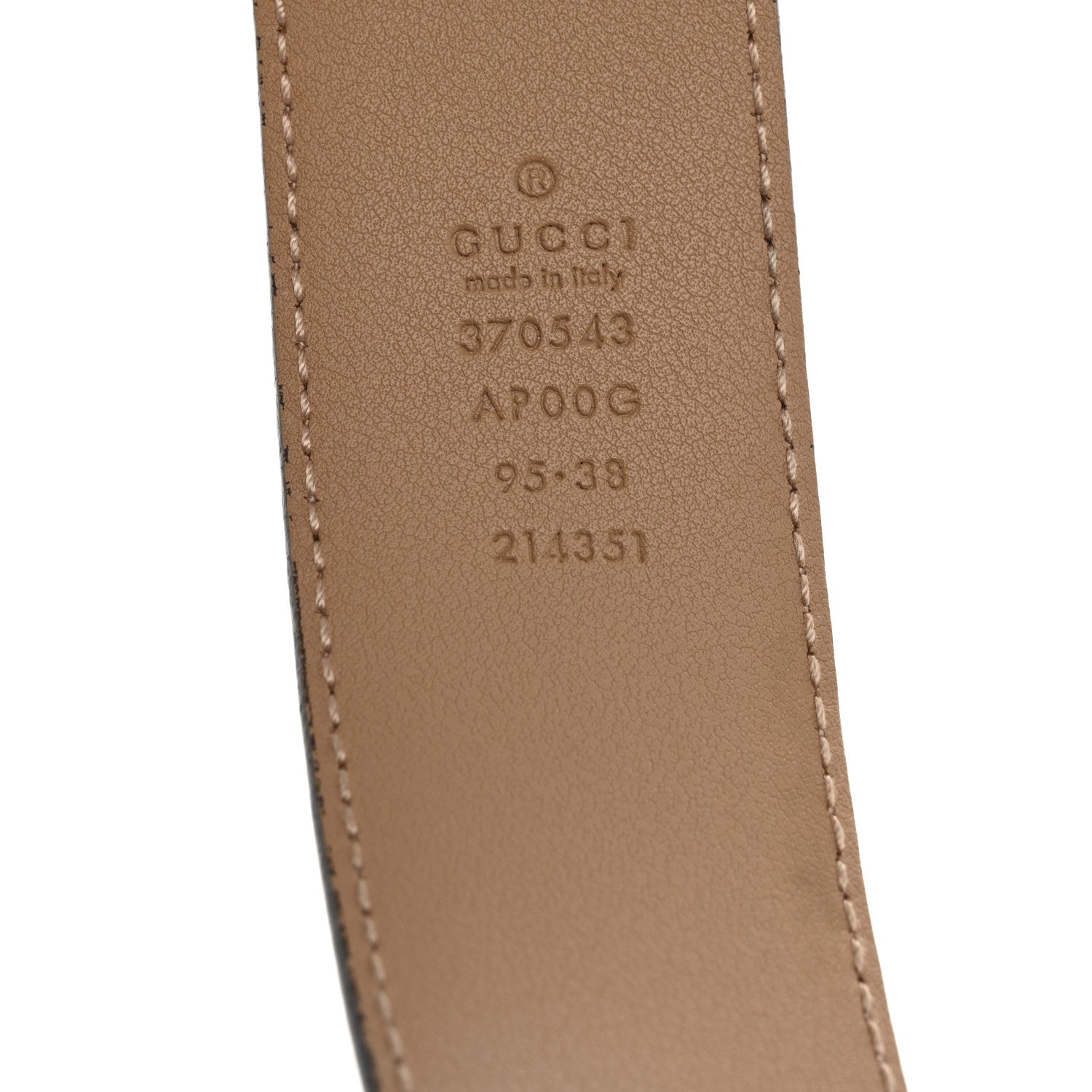 Gucci Calfskin Interlocking G 37mm Belt 95 38 Camelia 5 of 7