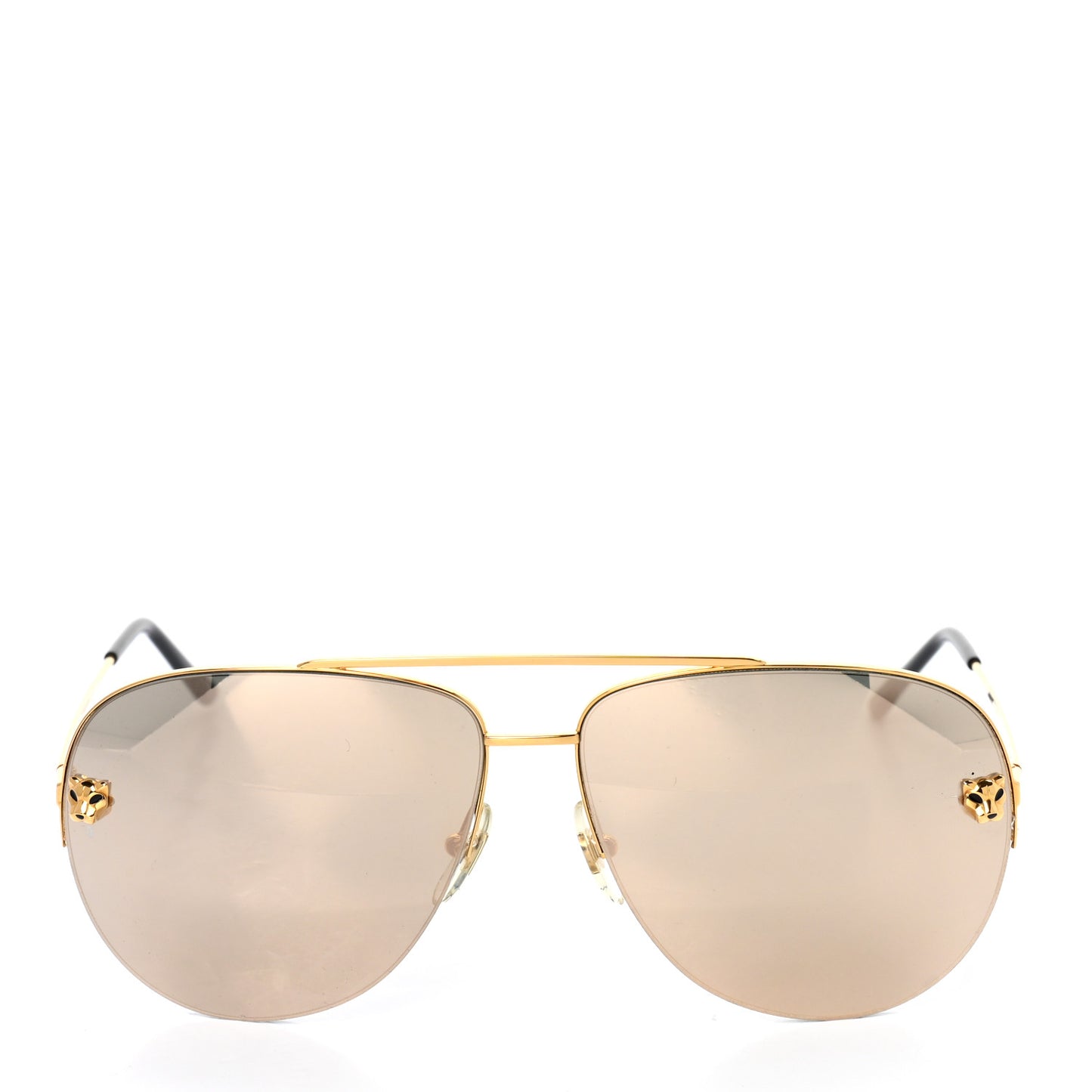 Panthere De Cartier Aviator Sunglasses Gold