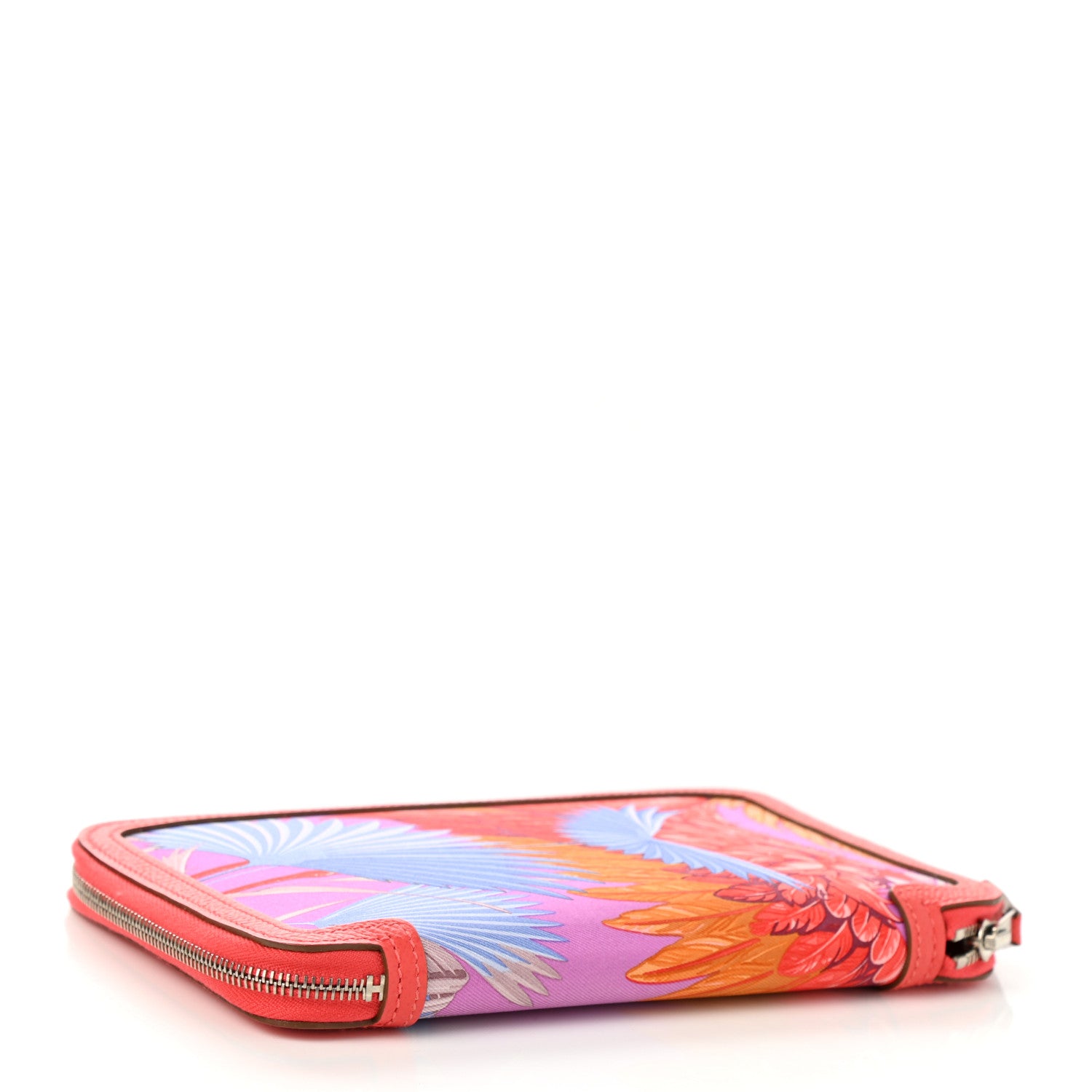 Hermes Epsom Printed Silk Flamingo Party Soie-Cool Wallet Rose Jaipur 5 of 9