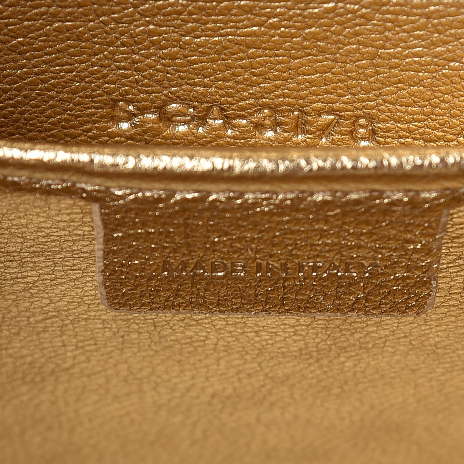 Celine Laminated Lambskin Nano Luggage Gold 9 of 10
