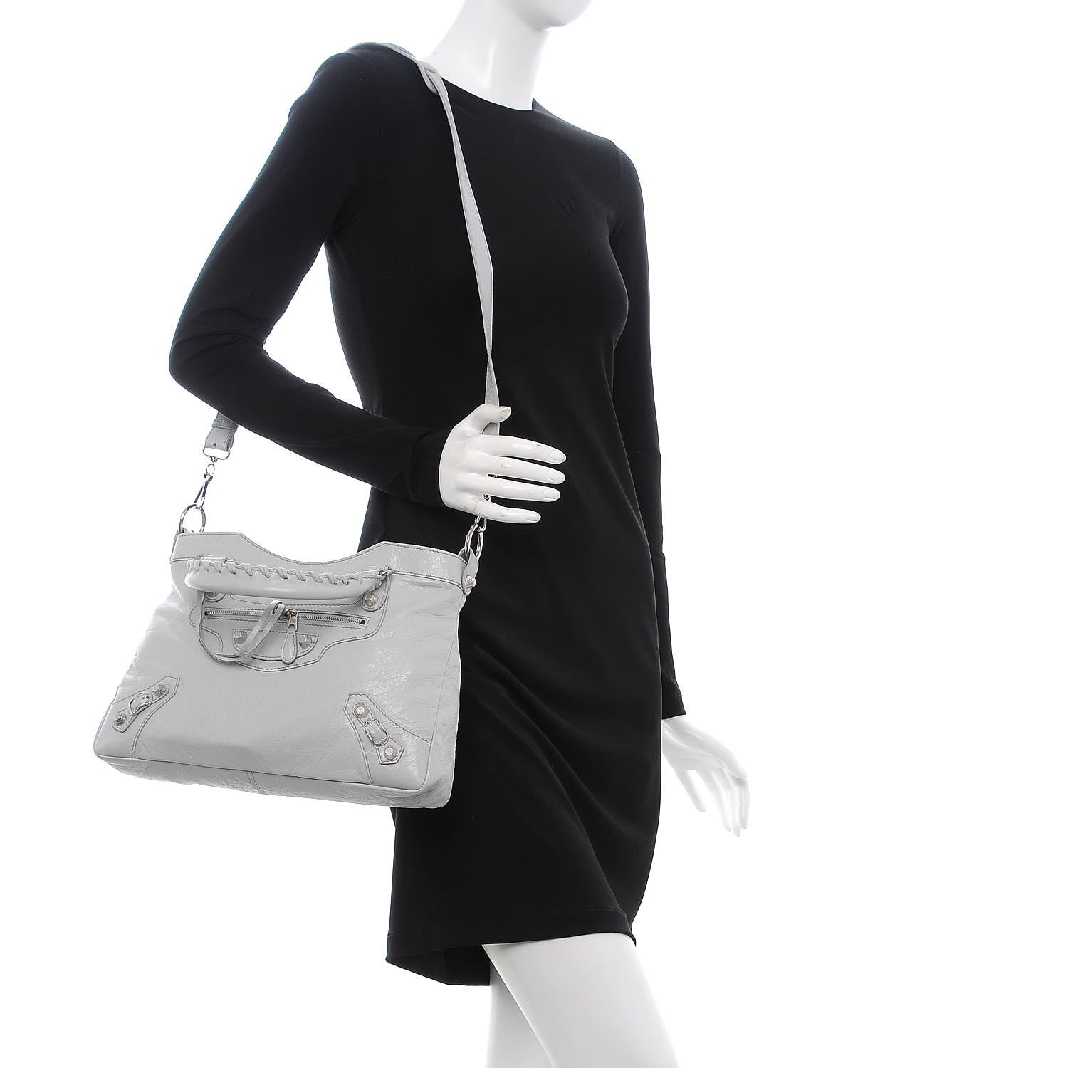 Balenciaga Agneau Giant 12 Silver Hardware Town Gris 2 of 8