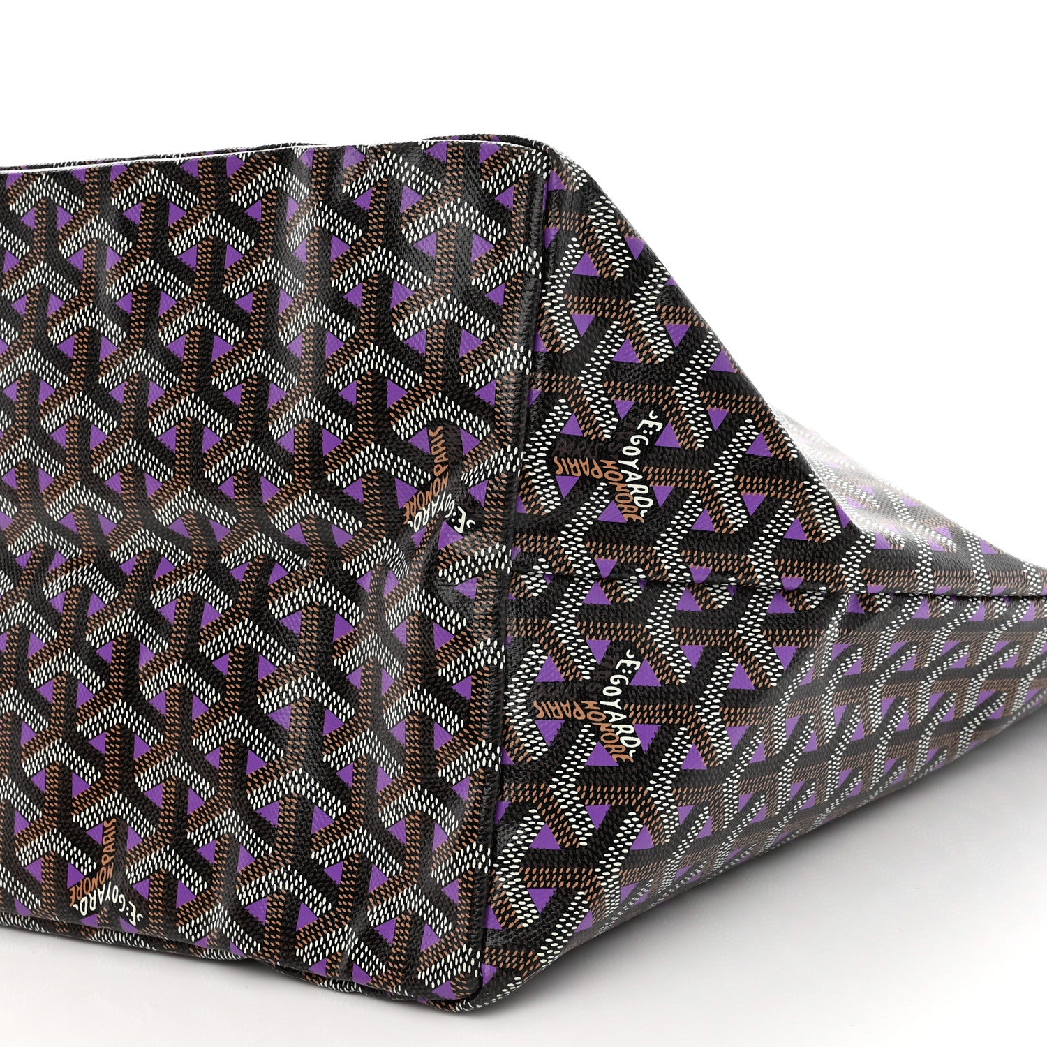 Goyard Goyardine Saint Louis Claire Voie GM Black Purple 10 of 10