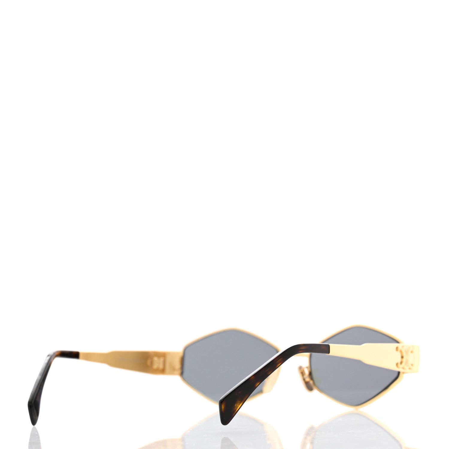 Celine Metal Triomphe 02 Sunglasses CL40254U Gold Green 4 of 7