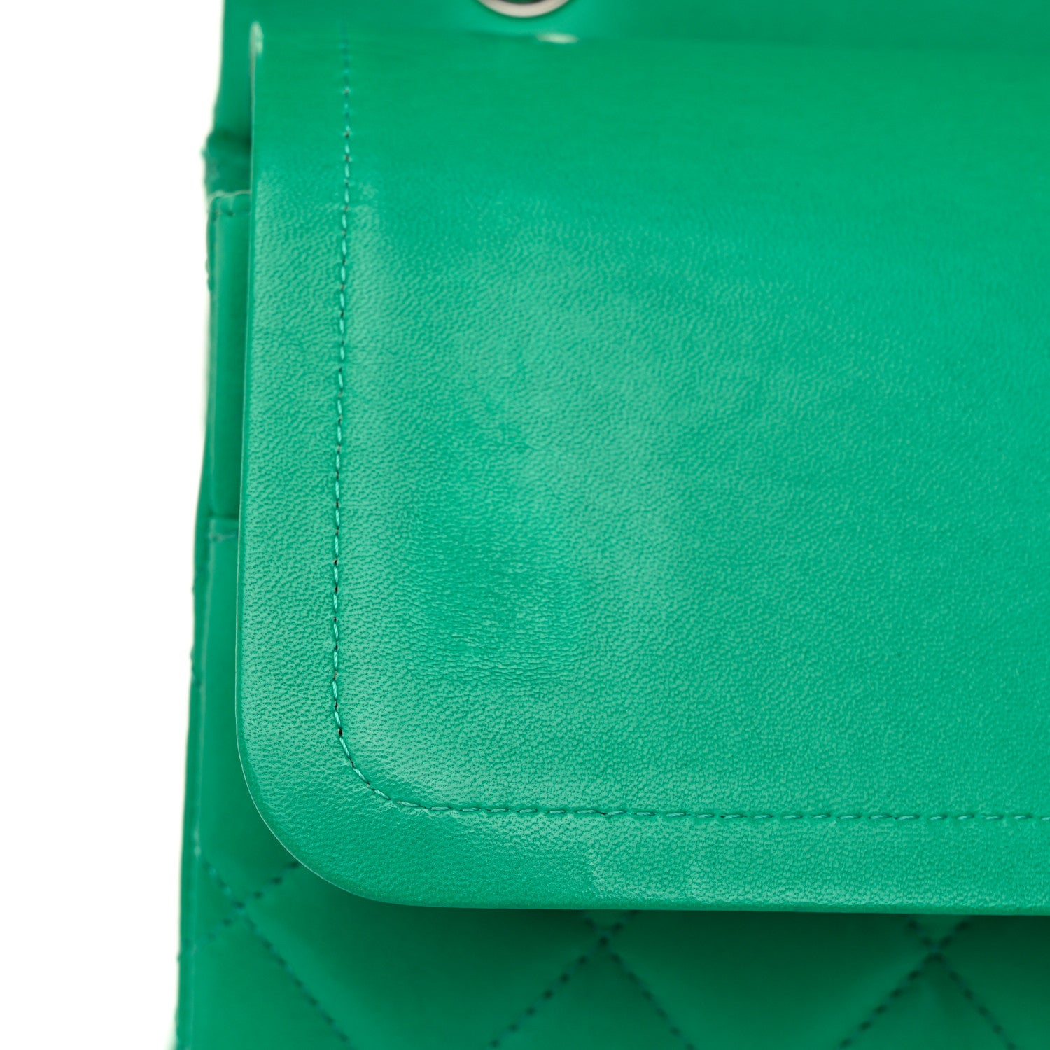 Chanel Lambskin Quilted Maxi Double Flap Green 11 of 13