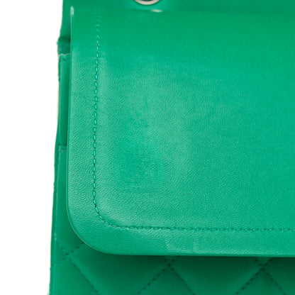 Chanel Lambskin Quilted Maxi Double Flap Green 11 of 13