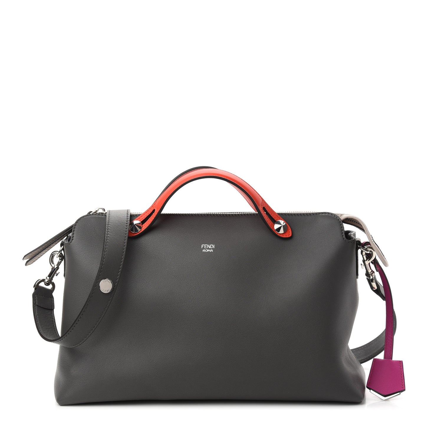Vitello Dolce 4 Color Large By The Way Boston Bag Carbone Magenta Multicolor