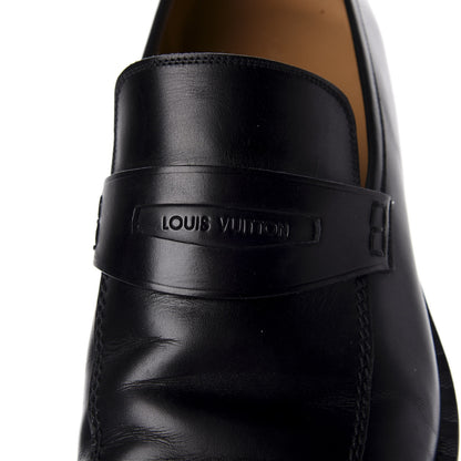 Louis Vuitton Calfskin Mens Loafers 9.5 Black 8 of 14