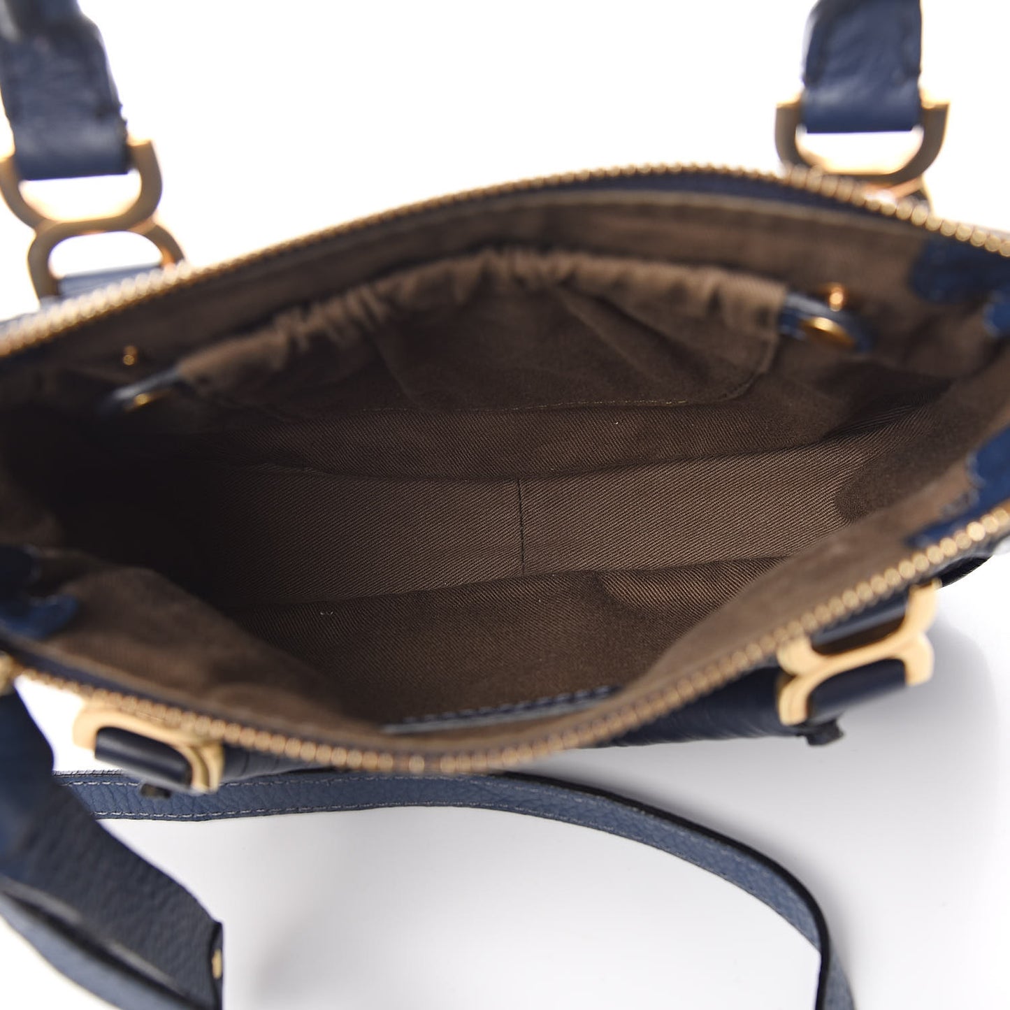 Calfskin Baby Marcie Satchel Royal Navy