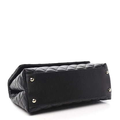 Chanel Caviar Quilted Small Coco Handle Flap Black 4 of 10