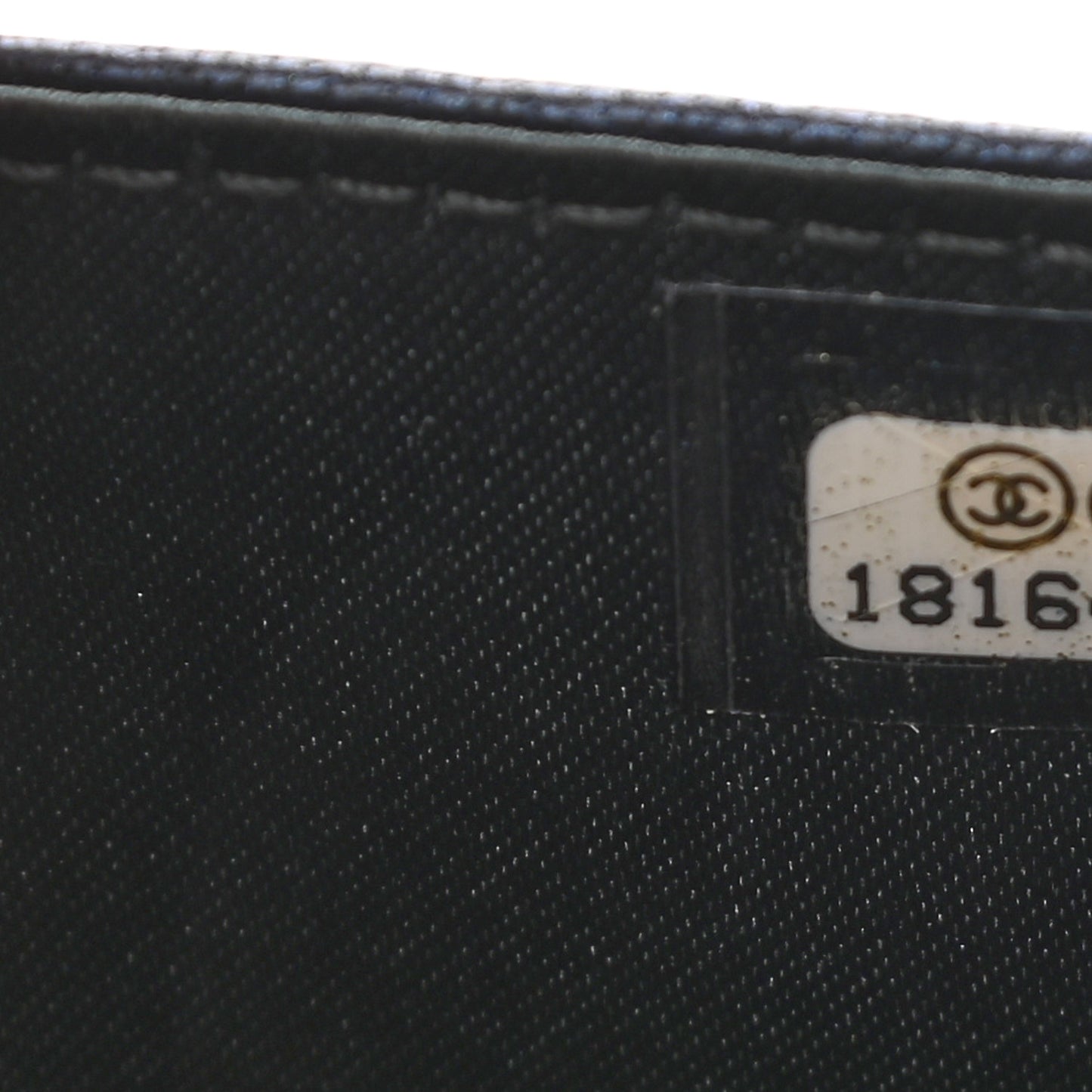 Goatskin Camellia Embossed Wallet On Chain WOC Navy