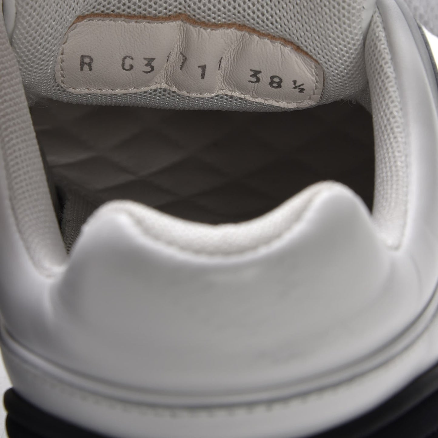 Calfskin Neoprene CC Sneakers 38.5 White Black