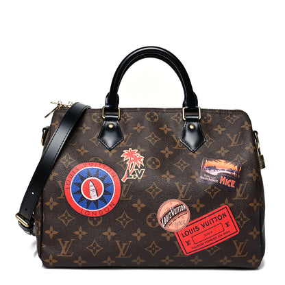 Louis Vuitton Monogram My World Tour Speedy Bandouliere 30 Black 1 of 9