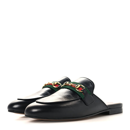 Gucci Malaga Kid Web Womens Princetown Slippers 36.5 Black 4 of 9