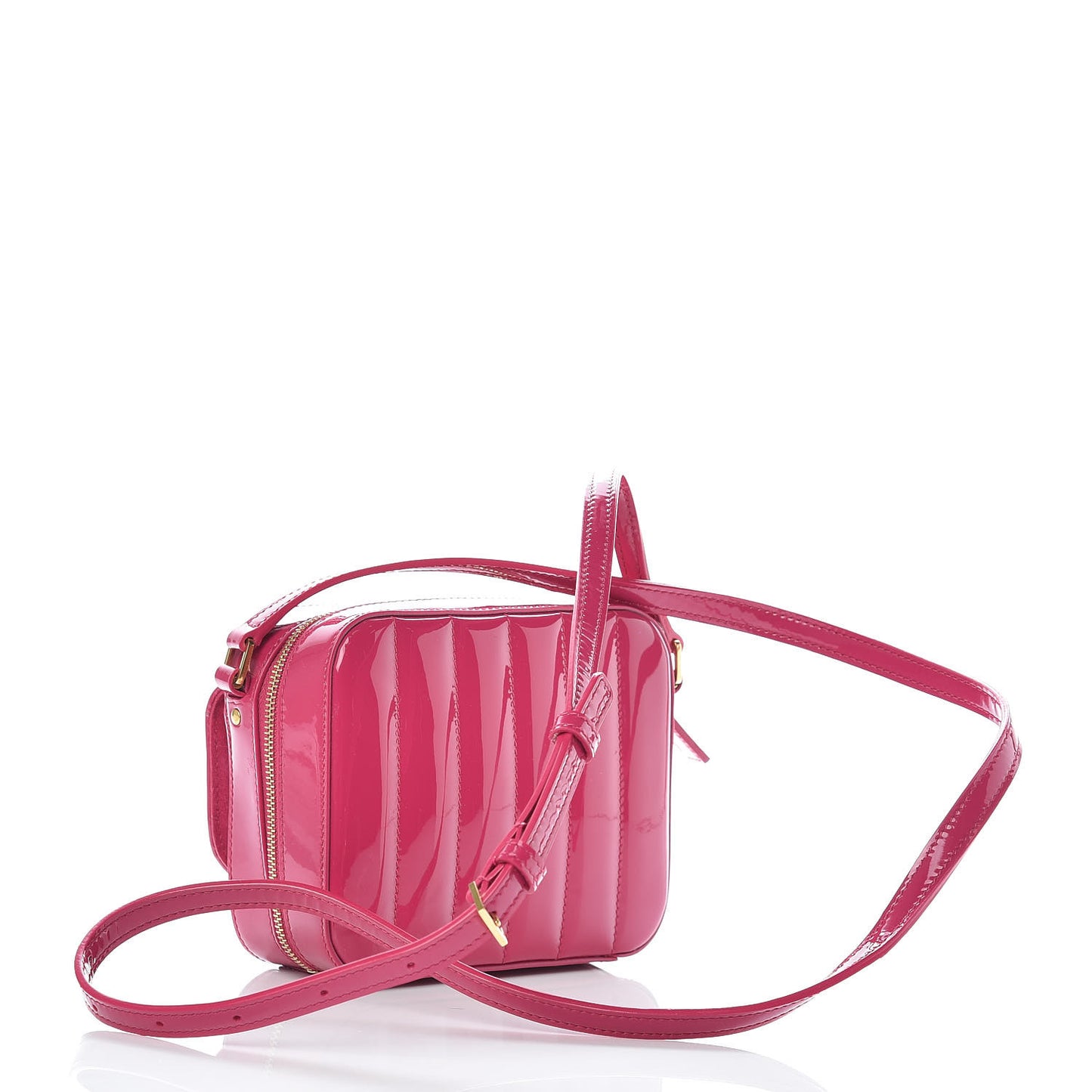 Patent Matelasse Monogram Toy Vicky Camera Bag Bubblegum
