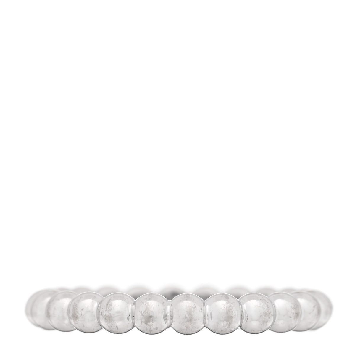 Van Cleef & Arpels 18K White Gold Medium Perlee Ring 53 6.5 3 of 4
