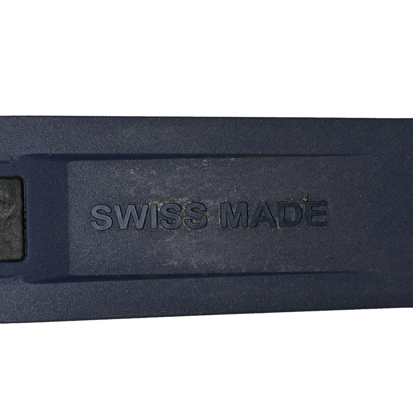 Rubber Monogram Tambour Watch Strap Navy