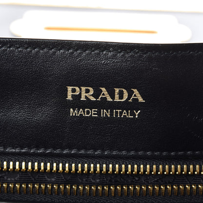 Prada City Calfskin Saffiano Cahier Top Handle Bag Black 6 of 13
