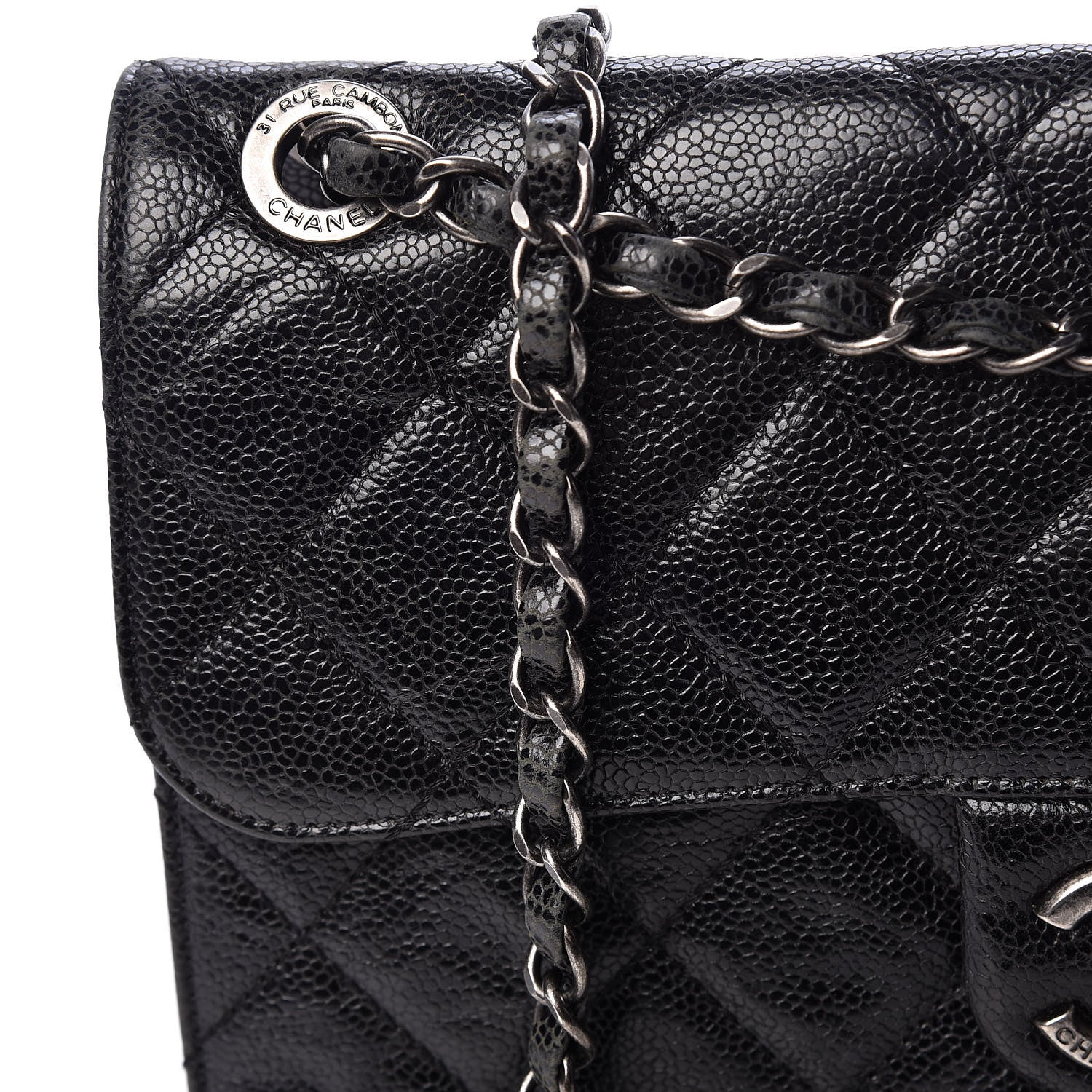 Chanel Crumpled Grained Calfskin Medium CC Crave Flap Black 15 of 17